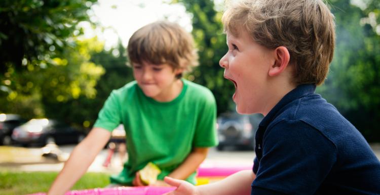 Two boys playing